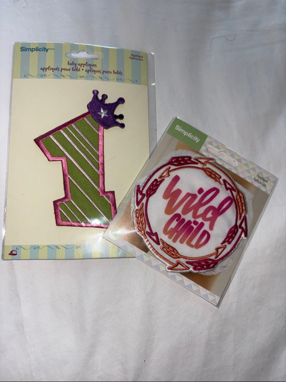 Simplicity Kids 'Wild Child' & Number 1 Pink/Green Appliqué Pack